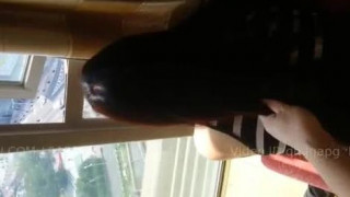 [國語自拍]跟小三開房間～邊做邊看風景！小三被幹到唉唉叫（有影）