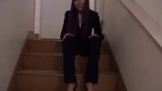 【パンスト】パンツスーツを着たOLの仕事終わりのパンスト足裏【ストッキング】