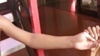 倒錯ランジェリーで彩桜庭は、奴隷のディックスを吸うと取得します