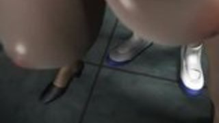 セクシーなアニメのふしだらな女は、充填口を取得